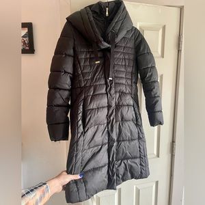 TAHARI DOUBLE LAYER LONG PUFFER COAT